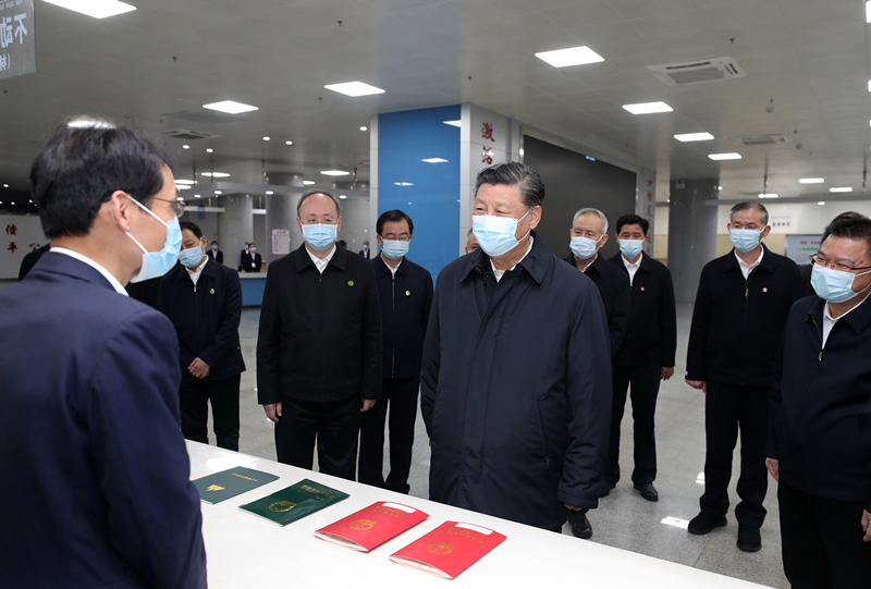 2021年3月23日，習(xí)近平在福建三明沙縣農(nóng)村產(chǎn)權(quán)交易中心考察。